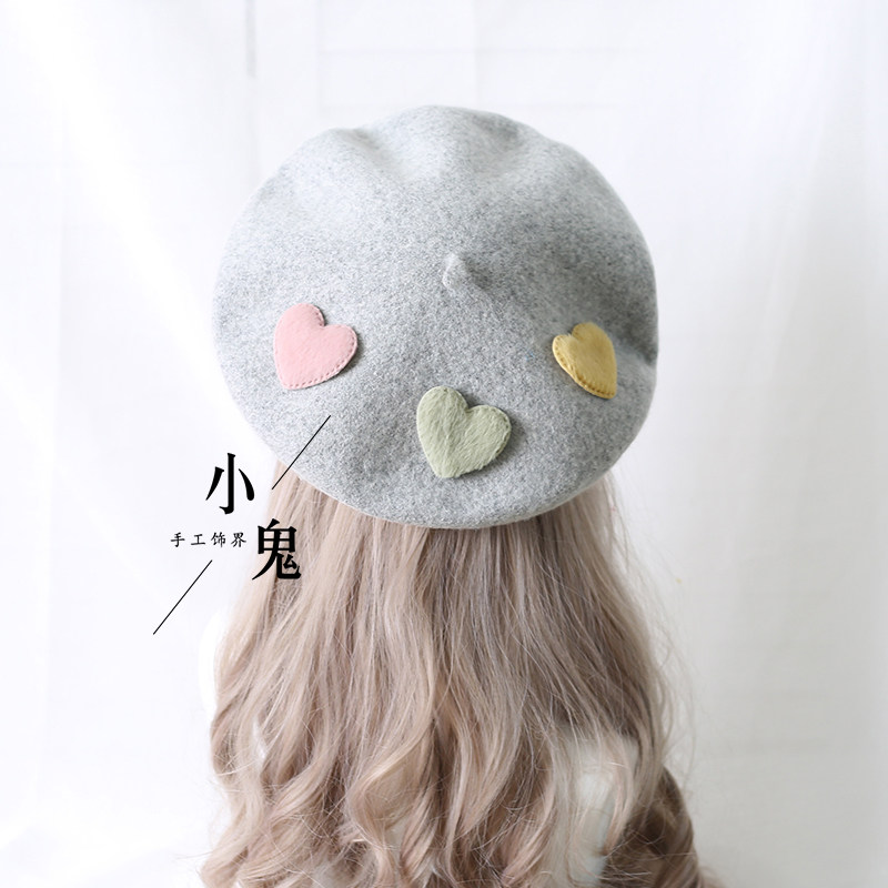 Lolita Girl Original Fashion Warm Handwork Hat Cute Bowknot 