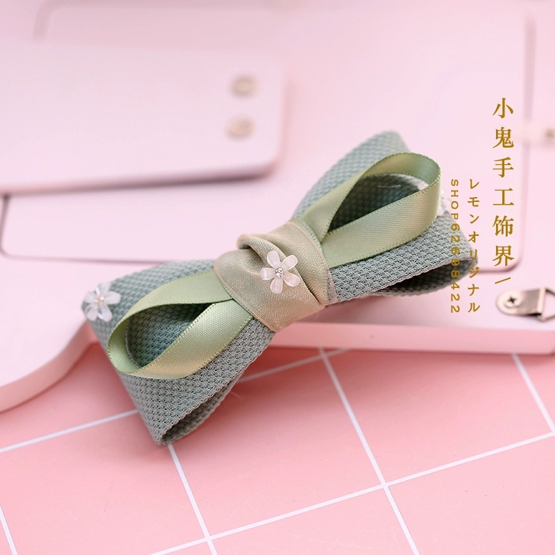 Mori cô gái ren matcha chim lồng lá clip phụ kiện tóc nơ tiara kẹp tóc Lolita KC headband phụ kiện tóc hà nội