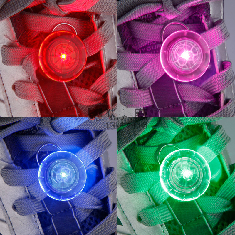 American nealove LED shoelace buckle light boy girl storm walking sneaker with light night running button Warning Lights for Warning Lights