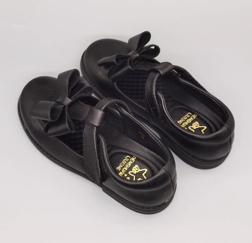 Детские туфли для черной кожи для принцессы, мягкая подошва, из натуральной кожи