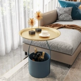 Европейская световая роскошная роскошная творческая гостиная Железная арт вокруг нескольких диванов из нескольких углов стола Небольшой журнальный столик минималистский мини -круглый столик