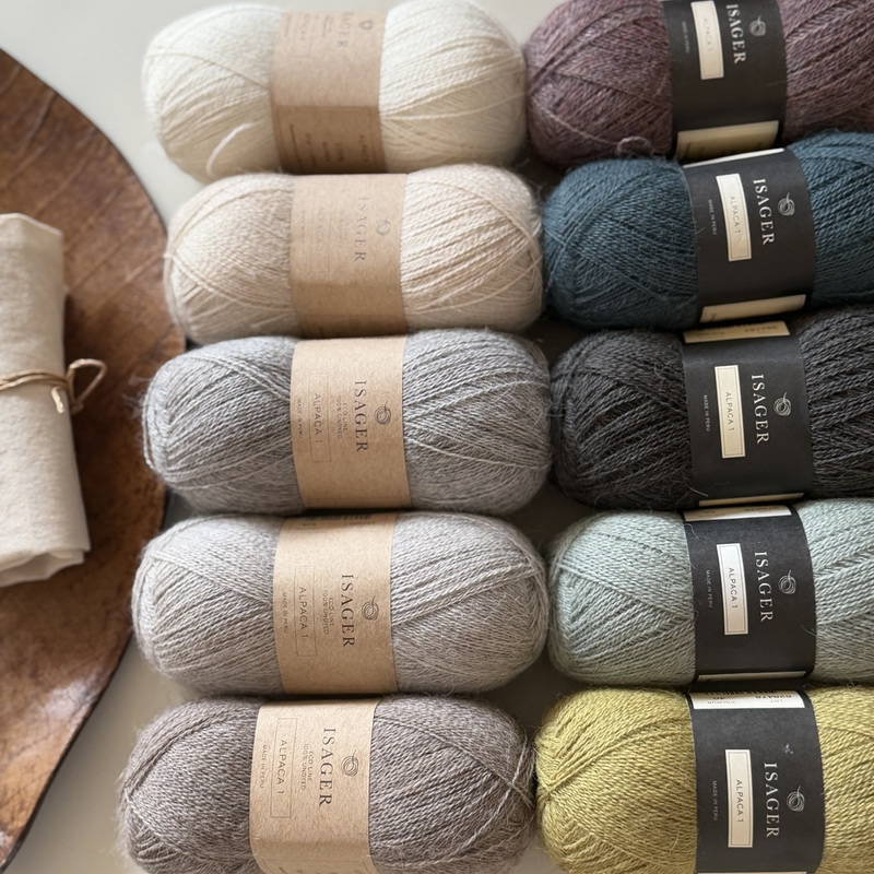 Isager Alpaca 1 Alpaca 1 Imported from Denmark, Soft and Extremely Fine Pure Alpaca Wool 50 Grams 400m