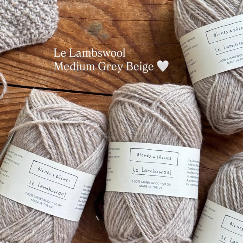 Le Lambswool French Biches&Buches Imported Medium-Thick Dk Lamb Wool Interwoven Yarn 50G175M