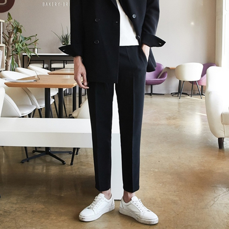 Spring pants men pants fix youth casual pants and Korean edition student trend hundred and thin boys' small pants