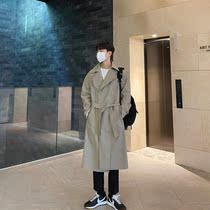 Autumn 2021 New trench coat men long Korean version handsome knee men English wind shoulder coat tide