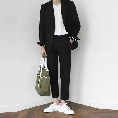 Casual suit suit men Korean version of the trend suit groom groom wedding business men dress dress dress