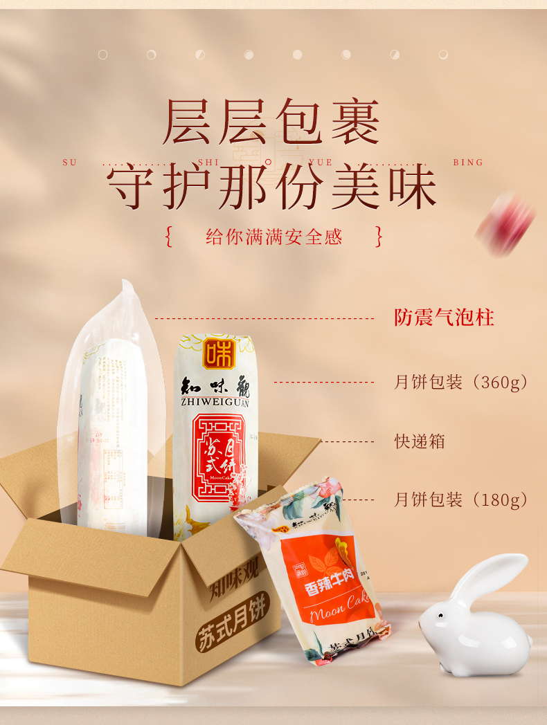 百年老字号 知味观 筒装苏式月饼 多口味 16只 图4