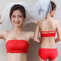 Transparent Lingwear Lingwear with Shoulder Strap Cluster Non-slip and thicken bras anti-walking breast wrapped chest