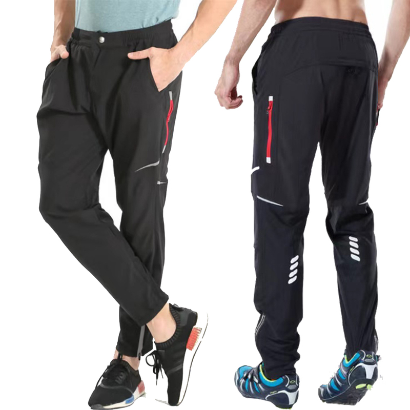 Outdoor Quick-Drying Pants for Men and Women, Spring and Summer Thin Waterproof Stretch Slim-Fitting Hiking Pants, Reflective Cycling Trousers