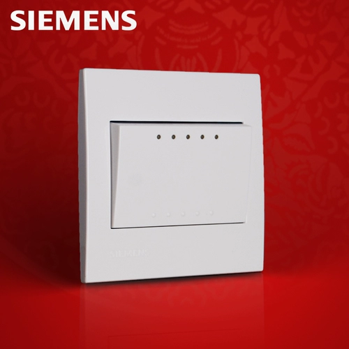 Siemens Switch Socket Socket Lingzhi Series Yaobai Double -Control Switch Одинокий флуоресцентный переключатель с двойной полосой управления