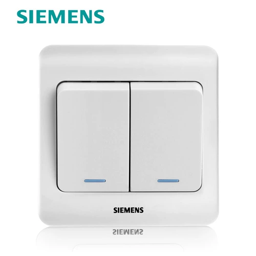 Siemens Switch Socket Socket Siemens Переключатель панели Vision Series Elegant White Du -Open Fluorescence Fluorescence