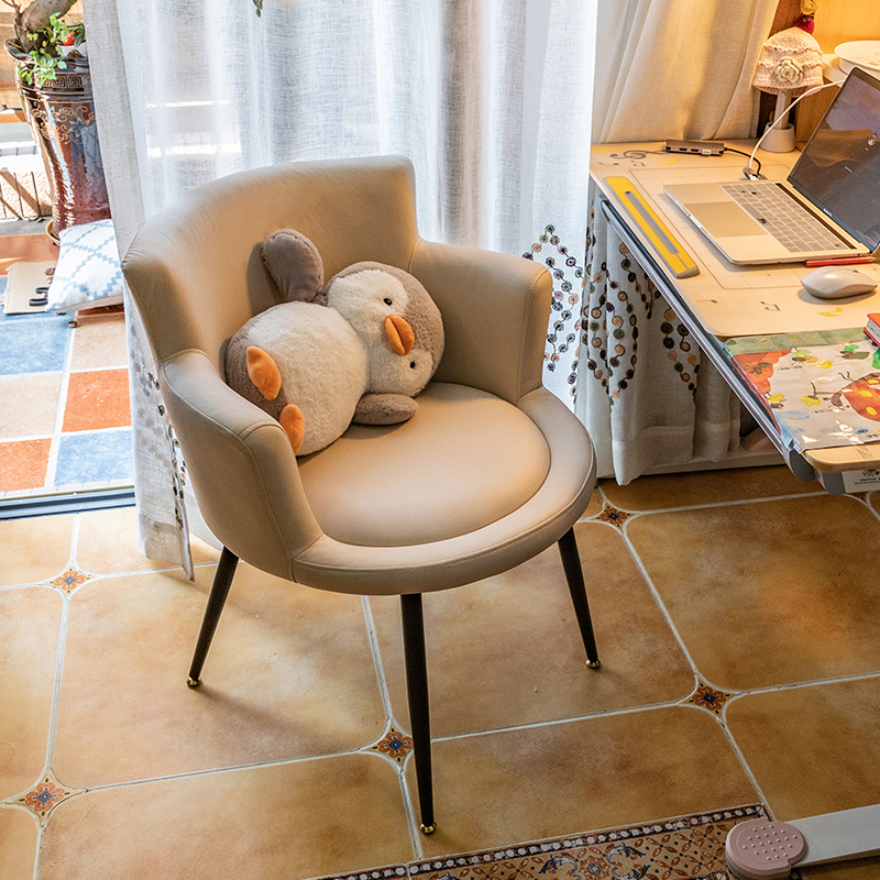 Computer chair home with comfortable and long-bedroom makeup to write study desk backwards office sofa switch chair