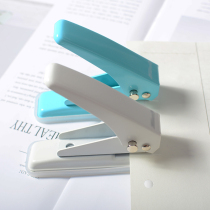 Metal single hole puncher mini carry loose leaf punching machine round round hole office stationery a4 paper file manual hole punching machine student binding book punching machine