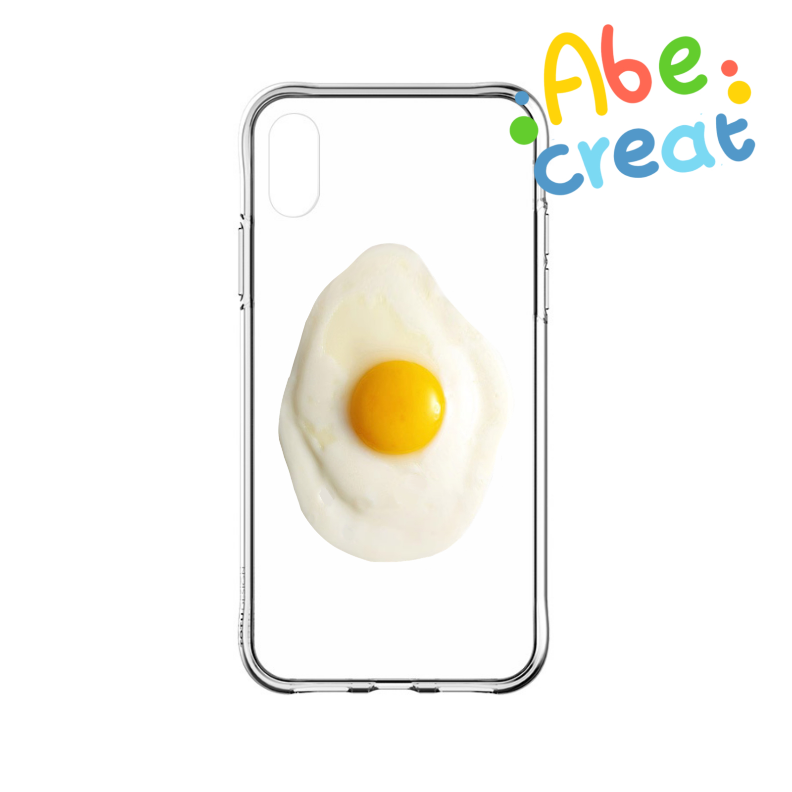 Fried egg transparent mobile phone case｜I'm cute please don't eat my original protein for Huawei Apple