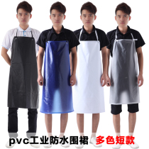 Plastic apron female waterproof transparent glue pvc imitation Weiqun dishwashing kitchen thickened oil work white canteen water