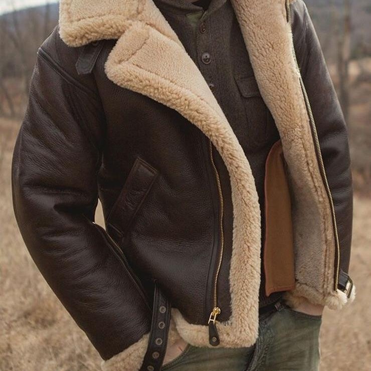 In-Stock Amazon Independent Site 2026 Winter Foreign Trade Faux Leather and Fur Integrated Thickened Men's Jacket In-Stock Amazon Independent Site 2026 Winter Foreign Trade Faux Leather and Fur Integrated Thickened Men's Jacket