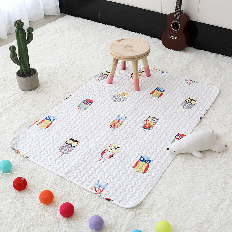 Children Play House Indian Tent Matching Owl Ground Mat Children's Room Cartoon Carpet Anti-Ins cushion
