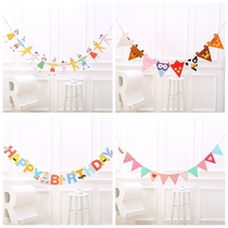 Decorative party birthday flower bunting flag birthday festival party party paper decorations