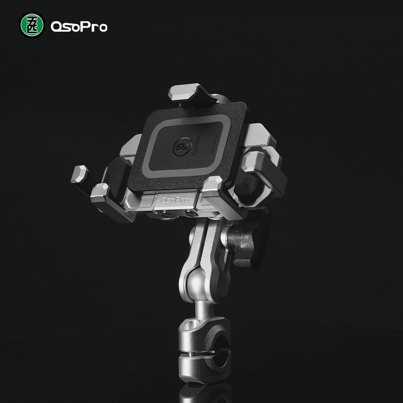 Five posopro disc sea wireless charging damping motorcycle navigation bracket straight connected CNC metal mobile phone bracket-Taobao