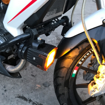BMW motorcycle LED off-road auxiliary waterproof spotlight modified lamp external bumper super bright flash fog lamp