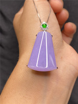 Jade no matter brand pendant Ice species violet jade pendant warm and thick atmosphere Myanmar a goods gold seller