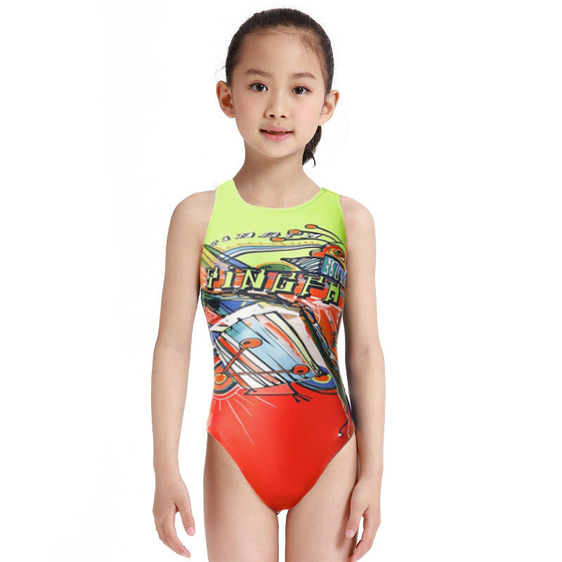 Yingfa children's one-piece swimsuit training competition racing children's swimsuit digital printing swimsuit children's swimsuit