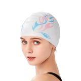 Силиконовая плавательная шапочка, эластичная нескользящая водонепроницаемая наклейка, новая коллекция, уход за волосами