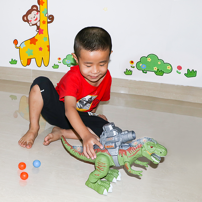 Baby Boy Electric Dinosaur Toy Big Number Neutral Emulation Will Walk Light Music Puzzle 2-3-5-6-year-old 4
