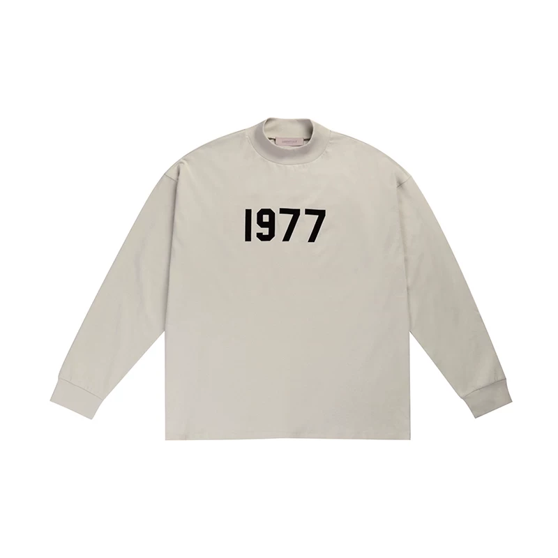 ФОГ JTYSJ ESSENTIALS High Street 1977 принтованный свободный лонгслив с круглым вырезом и рукавом длинным рукавом для мужчин