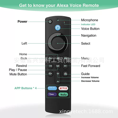 Применимо Amazon Bluetooth Voice Remote Contring Amazon Fire TV Stick Demote