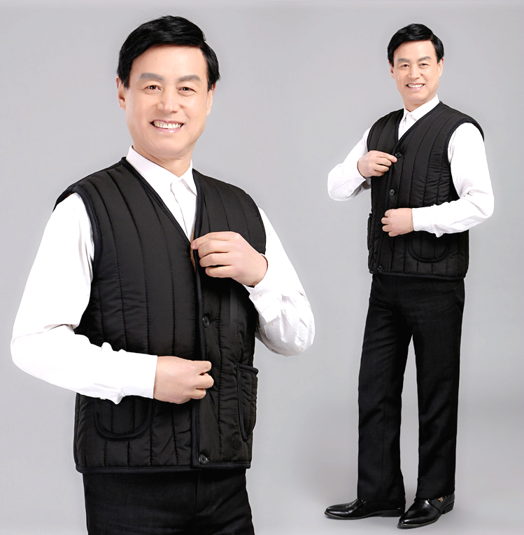 Áo vest nam trung niên mùa đông 2017 vest cotton ấm áp và nhung dày để tăng áo ấm cho người già mặc bên trong và bên ngoài áo ấm nam mùa đông