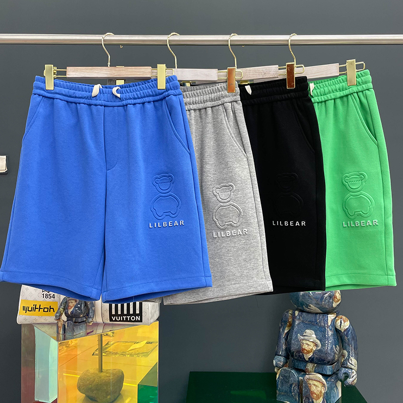 Summer casual shorts male candy tide bear loose sports basketball pants and outer wear five-pants five-pants