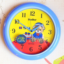 Li Sheng Japanese RHYTHM wall clock cute cartoon children student bedroom 12 inches very silent CMG894