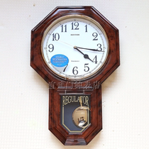 RHYTHM Lisheng vintage wall clock Living room Feng SHUI Bagua clock Whole point clock swing quartz clock CMJ443