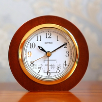 Japan Li Sheng seat clock watch Solid wood bedside alarm clock Writing desk clock Wooden quartz decoration European creative CRE204