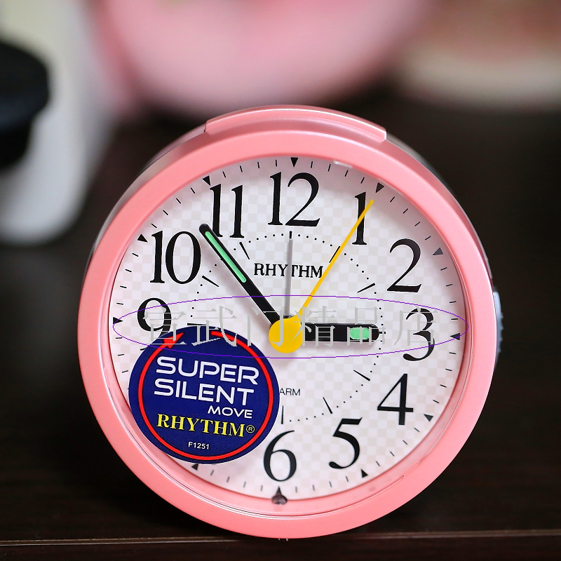 Japan Lisheng clock luminous silent sweep second lazy night light study creative quartz small alarm clock CRE849