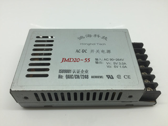 Hon Hai switching power supply JMD20-55 output 5V3A -5V1A