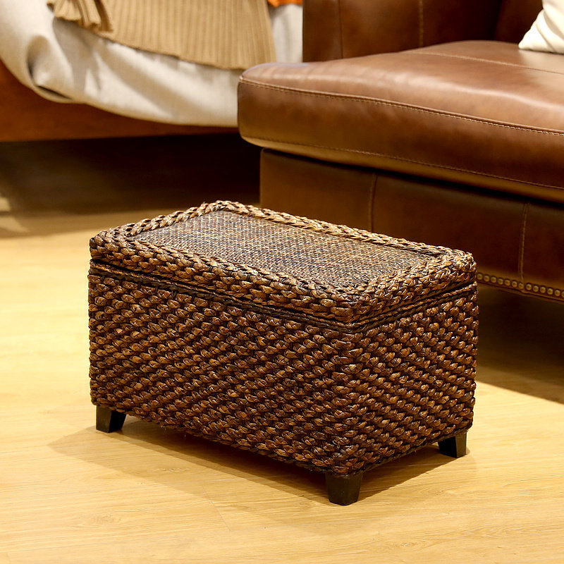 American rattan choreography accommodating stool door hall changing shoes stool bed tail wearing shoes stool solid wood finishing containing box stool storage sofa stool
