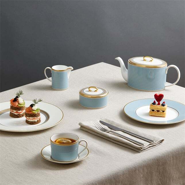 [Made in the Uk] Wedgwood Eternal Light Teapot, Bone China Tea Set for Home Use