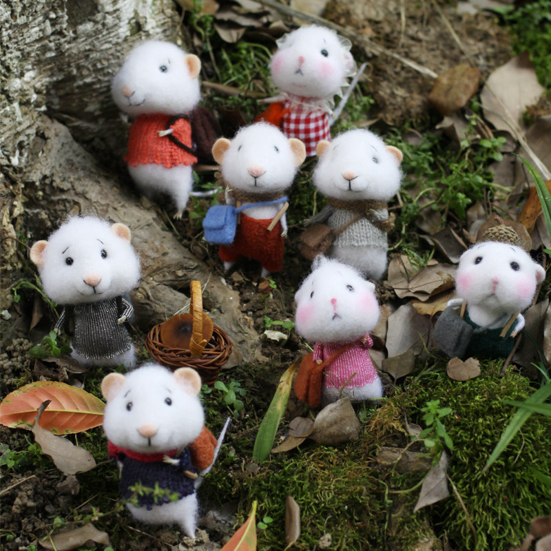 Poke Fun Goat Hair Felt Handmade Diy Beat Hair Time Felt Material Small Rat Material Bag Animal Doll-Taobao