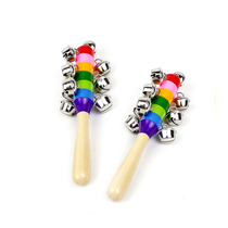 Colourful 7 colourful bell-bell wooden toy Orff percussion instrument string Suzuki Puzzle Puzzle for early education