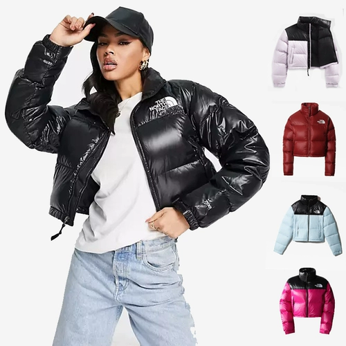 The north face, черный короткий пуховик