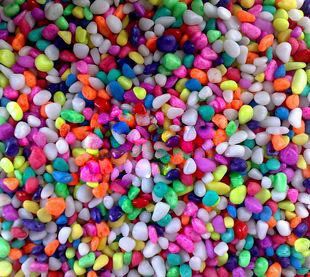 Special price * coloured stones stained with seven colorful stones for young 3 yuan