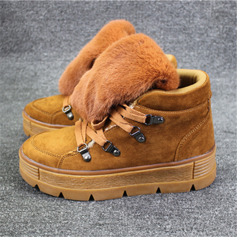 Foreign Trade Raw Singles Winter New Ladies Outdoor Sports Casual Shoes Fashion Martin Boots Gush Warm Tourist Shoes