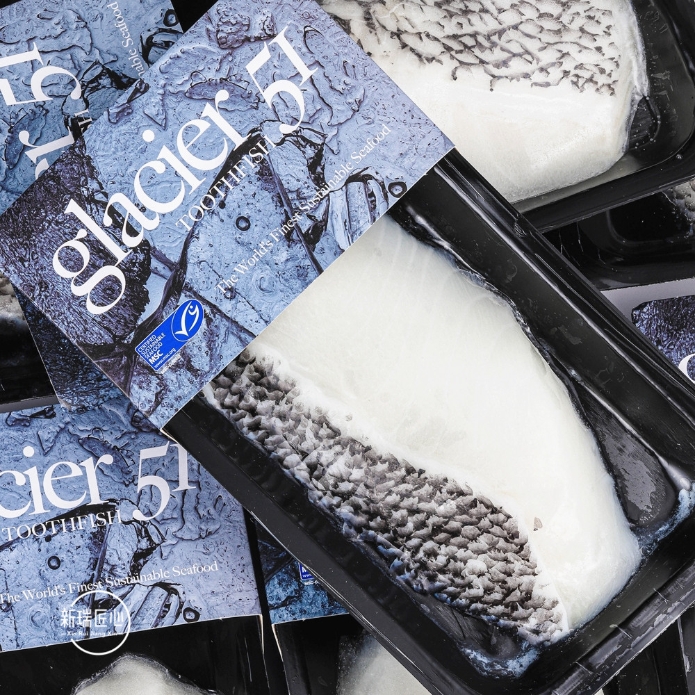 Australia imported Antarctic deep sea cod glacier frozen dog tooth fish 450 grams of baby food barbecue