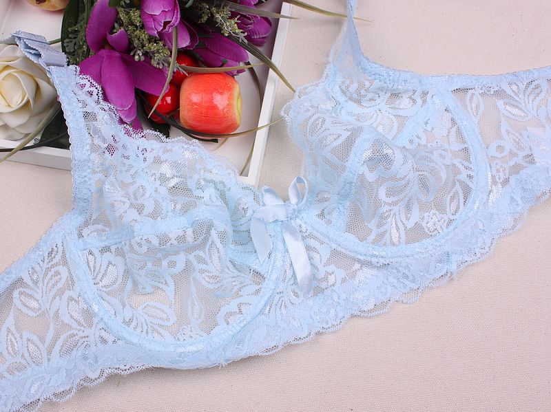 Xia Da mã siêu mỏng sexy ren trong suốt thu thập vòng thép ladies bra mà không cần miếng bọt biển ngực lớn đồ lót nhỏ áo ngực