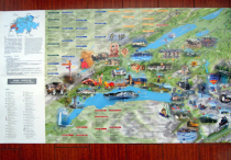 Map of Geneva Switzerland Lake Geneva map sightseeing map hand drawing (Chinese version)