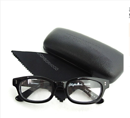 Hot-Selling Real-Life Demonstration Glasses, Neighborhood Brand, Black Frame, Glossy Surface, Acetate Glasses, Unisex Hot-Selling Real-Life Demonstration Glasses, Neighborhood Brand, Black Frame, Glossy Surface, Acetate Glasses, Unisex