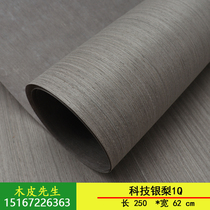 Wide Bunny Technology Veneer Silver Pear 1Q Silver Grey Veneer Modern Grey Veneer