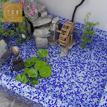 Swimming Pool Mosaic Tiles Ceramic Fish Pool Pool Crystal Glass Puzzle Parquet Design Custom Blue Green